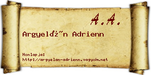 Argyelán Adrienn névjegykártya