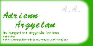 adrienn argyelan business card