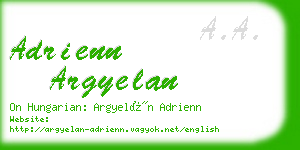 adrienn argyelan business card